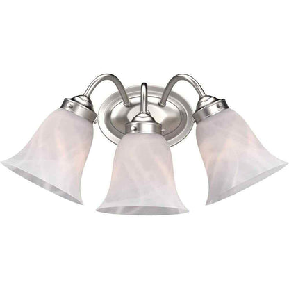 Volume Lighting Indoor Brushed Nickel Bath Vanity Light Glass Bell Shades