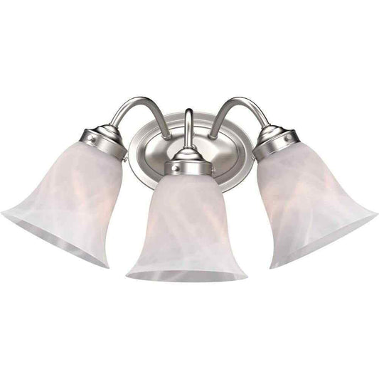 Volume Lighting Indoor Brushed Nickel Bath Vanity Light Glass Bell Shades