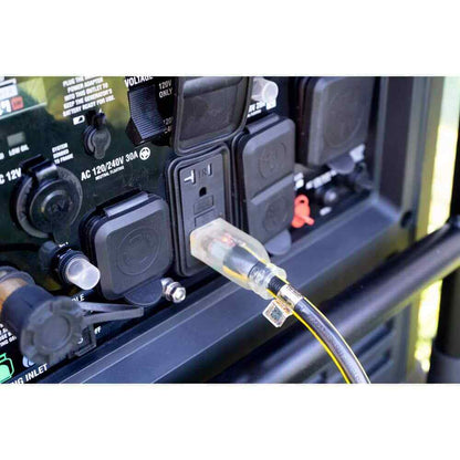 Husky VividFlex 25 ft. 12/3 Heavy Duty Extension Cord w/ Lighted End Yellow
