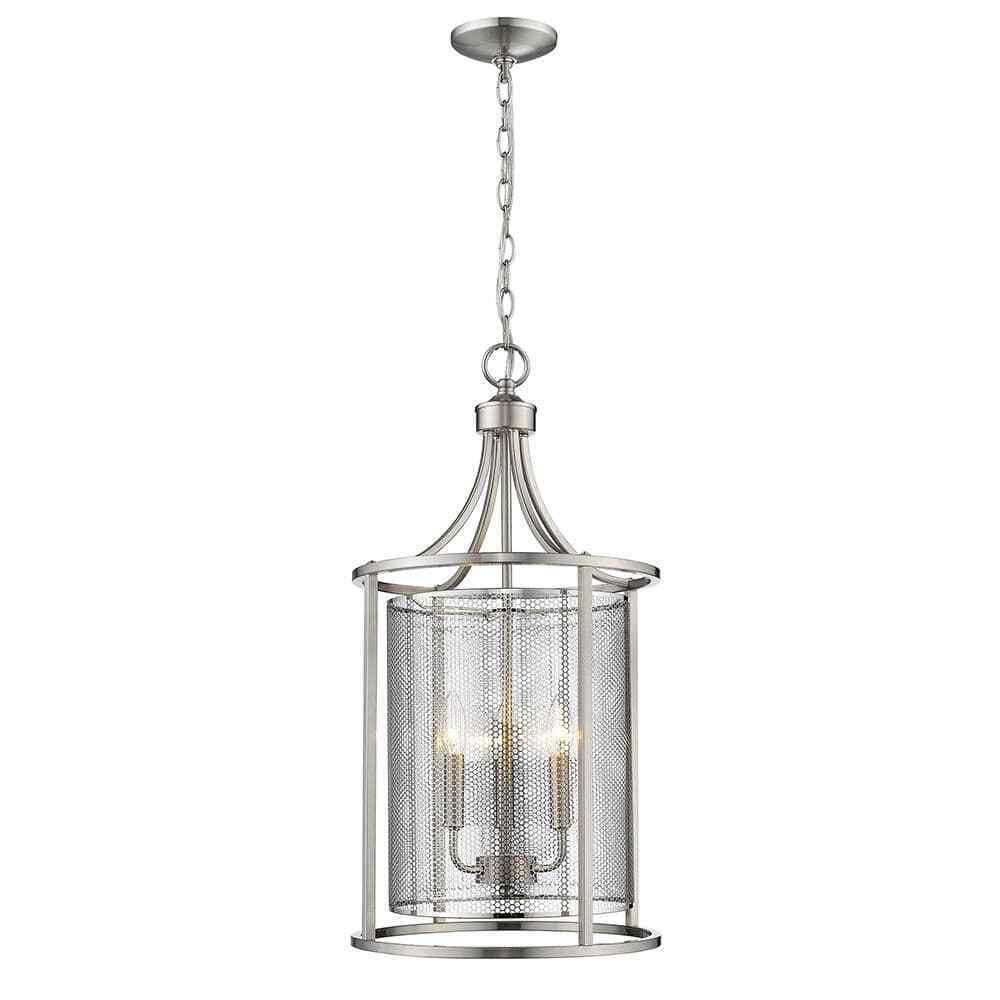 Eglo De Velde 3-Light Matte Nickel Chandelier Ceiling Pendant Light Fixture