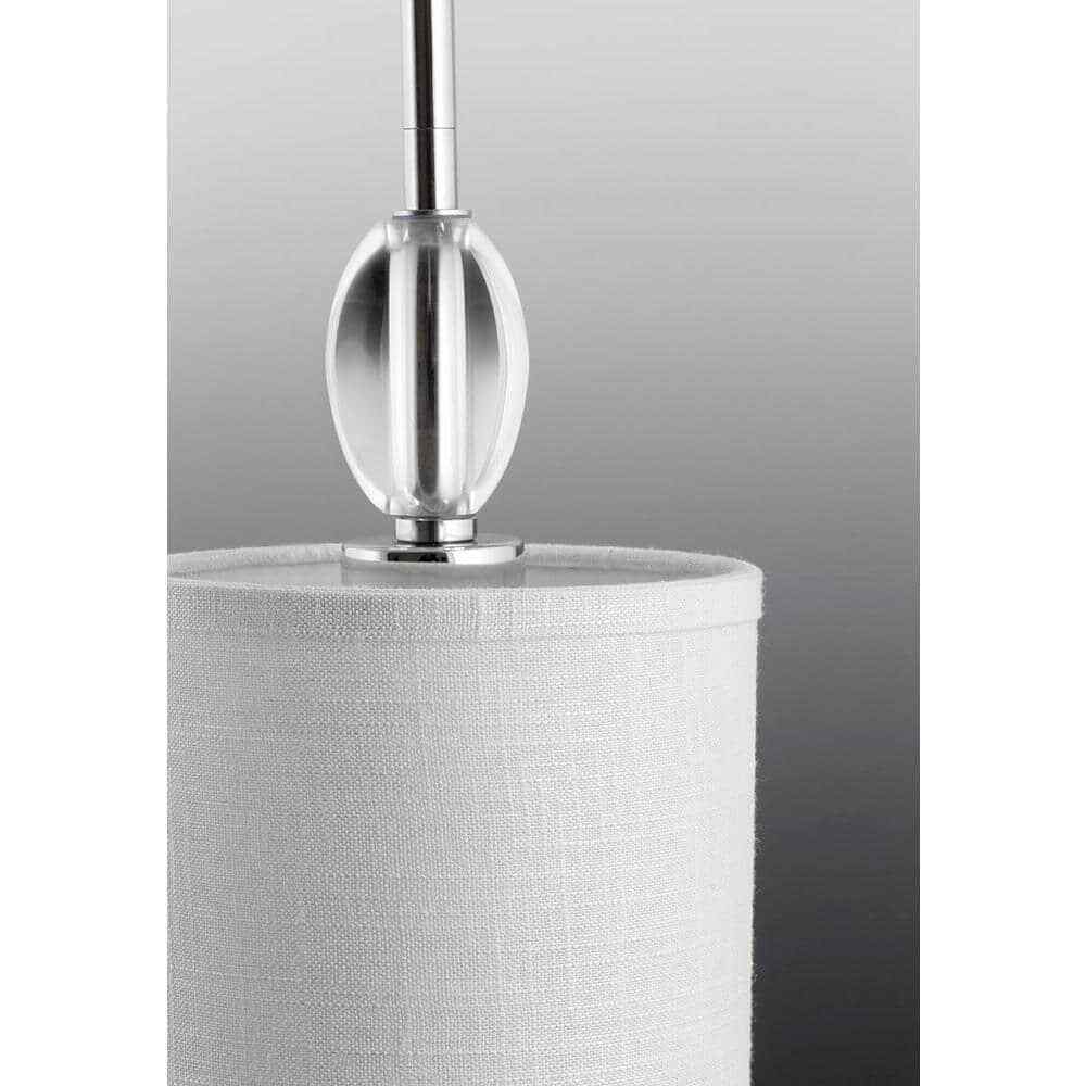 Progress Lighting Status Polished Chrome Fabric Shade Coastal Bath Vanity Light