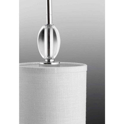 Progress Lighting Status Polished Chrome Fabric Shade Coastal Bath Vanity Light