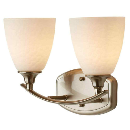 Home Decorators Stansbury Collection 2-Light Brushed Nickel Vanity Light