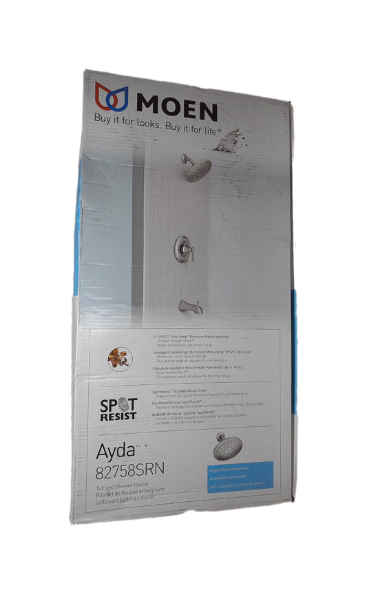 MOEN Ayda Single-Handle 1-Spray Tub and Shower Faucet Spot Resist Brushed Nickel