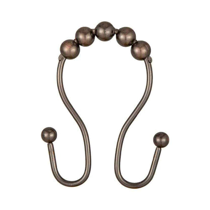 Utopia Alley Roller Ball Shower Curtain Rings  Bathroom Stainless Rubbed Bronze