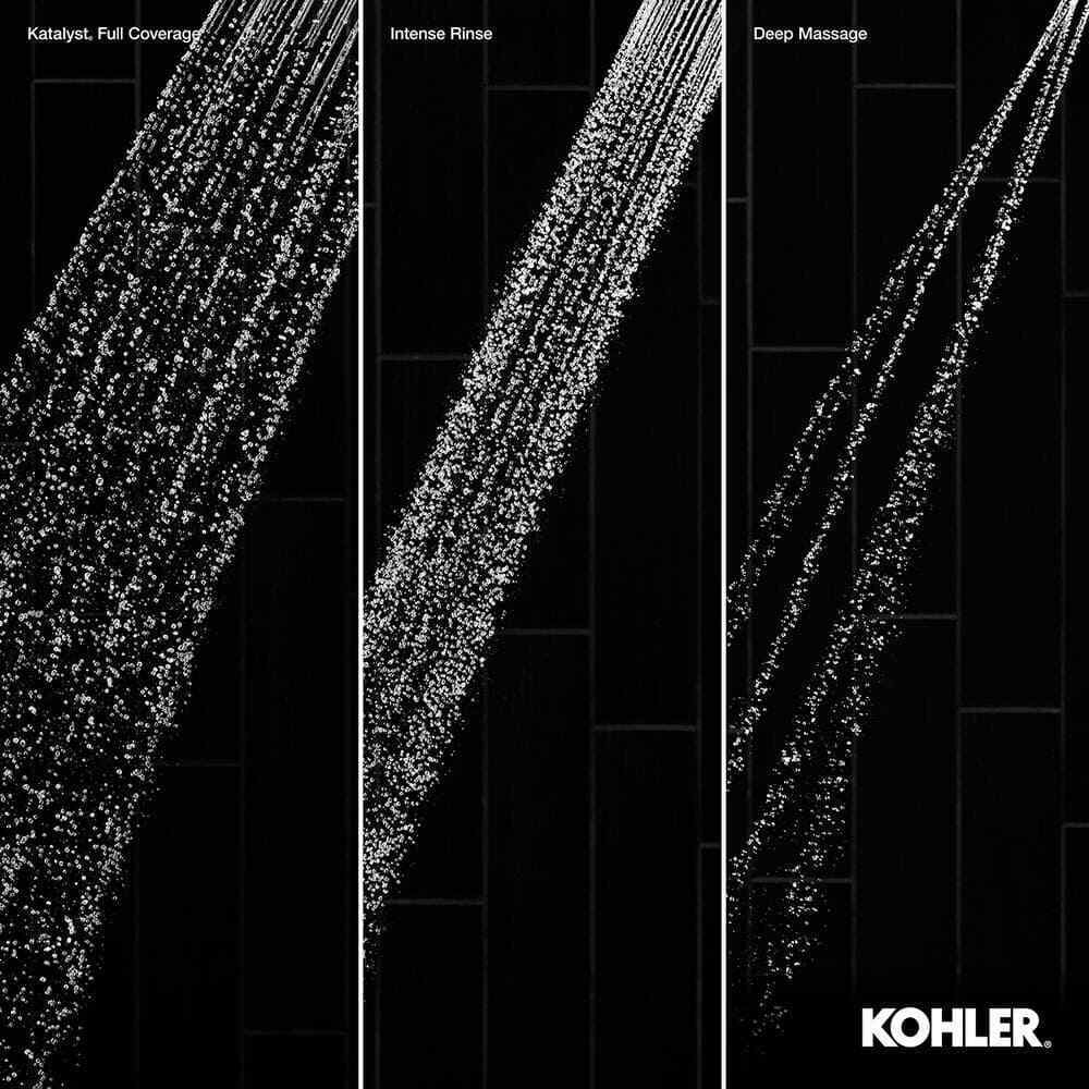 KOHLER Fordra 3-Spray Patterns 6.817 in. Wall Mount Fixed Shower Head