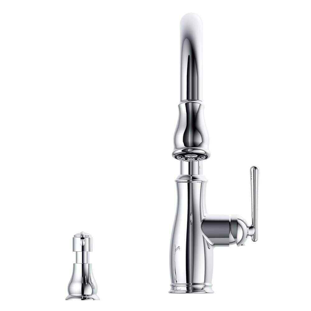 Glacier Bay Kagan Pull Down Sprayer Kitchen Faucet w/ Soap Dispenser in Chrome