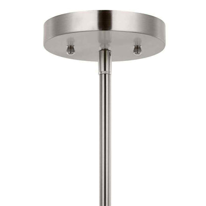 Hampton Bay Mullins 10 in. 1-Light Brushed Nickel Pendant Hanging Light