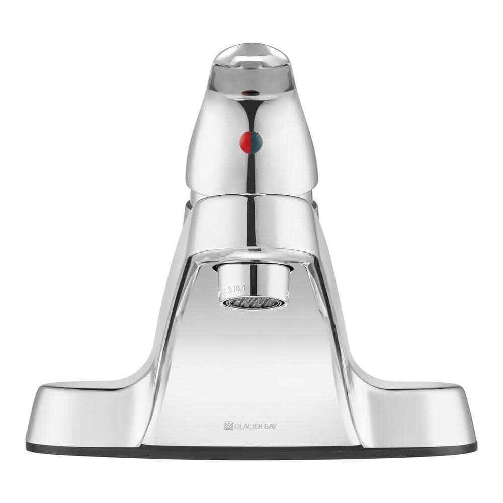 Glacier Bay Aragon 4 in. Centerset Low-Arc Bathroom Faucet in Polished Chrome