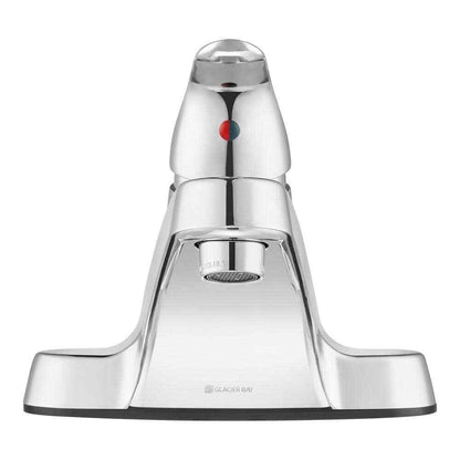 Glacier Bay Aragon 4 in. Centerset Low-Arc Bathroom Faucet in Polished Chrome