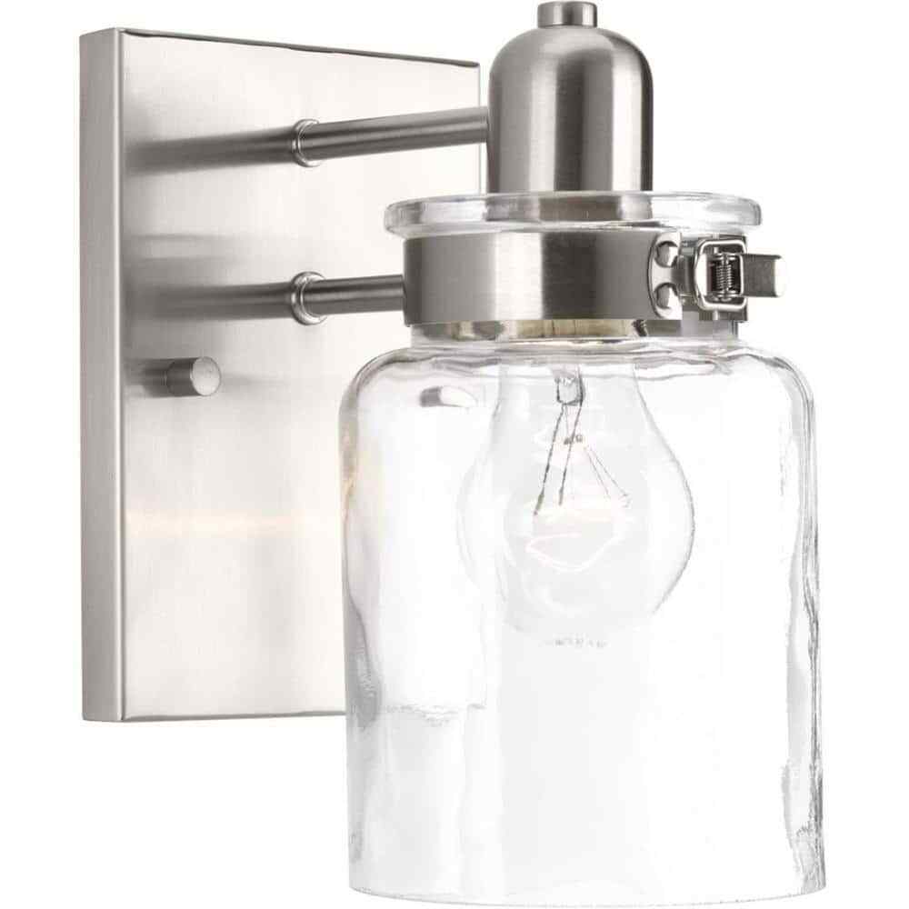 Progress Lighting Calhoun 5 in. 1-Light Brushed Nickel Farmhouse Vanity Light