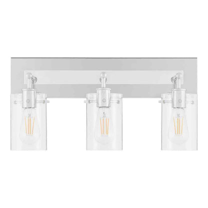 Hampton Bay Regan 21 in. 3-Light Chrome Vanity Light w/ Clear Glass Shades