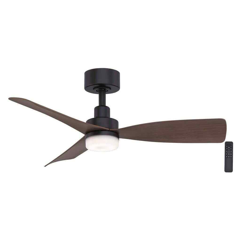 Hampton Bay Marlston 36 in. CCT LED Indoor/Outdoor Ceiling Fan Matte Black
