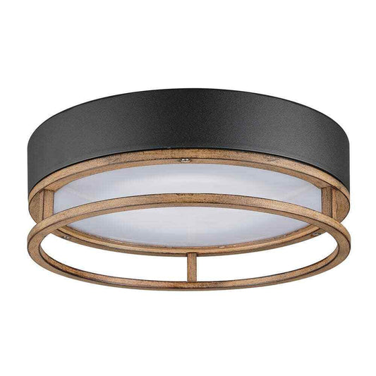 Globe Electric Ray 1-Light Matte Black 18.5-Watt LED Integrated Ceiling Light