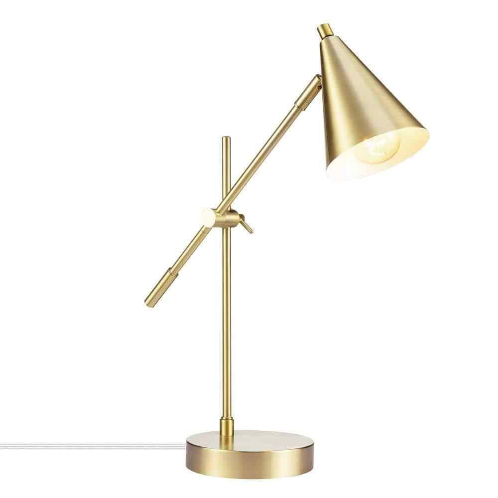 Novogratz x Globe Electric Tacoma 18 in. Matte Brass Balance Arm Desk Lamp 52887