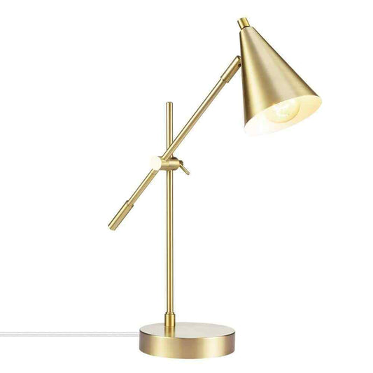 Novogratz x Globe Electric Tacoma 18 in. Matte Brass Balance Arm Desk Lamp 52887