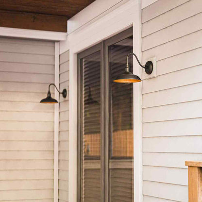 Home Decorators Bell Ridge 10 in. Black Lantern Outdoor Wall Sconce w/ 1-Light
