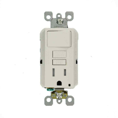 Leviton 15 Amp 125-Volt Combo Self-Test Tamper-Resistant GFCI Outlet, white