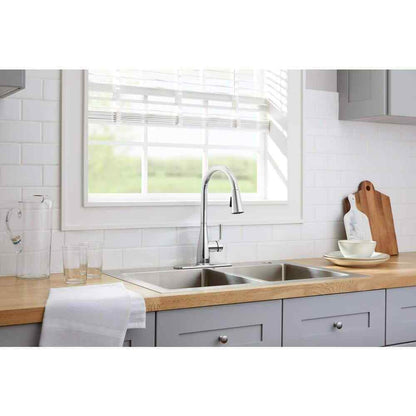 Glacier Bay Sadira Single-Handle Pull-Down Kitchen Faucet in Polished Chrome