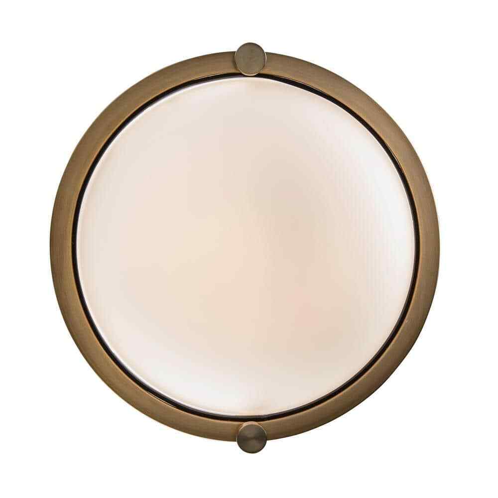Home Decorators Owens 1-Light Gold Pendant Light Fixture w/ Globe Glass Shade