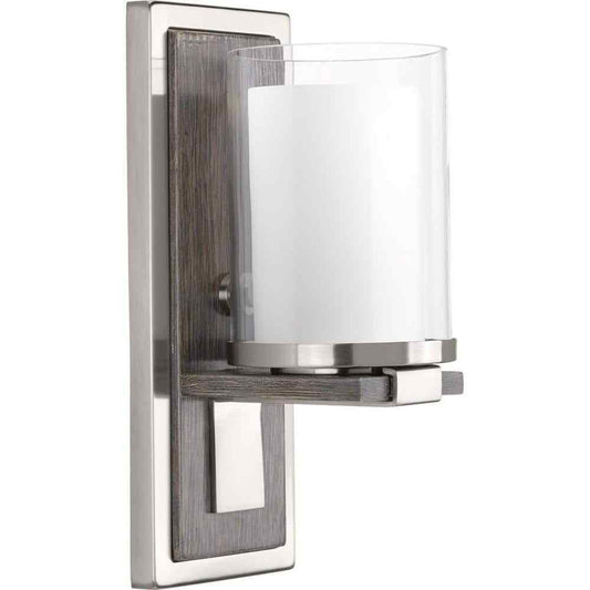 Progress Lighting Mast Collection 1-Light Brushed Nickel Wall Sconce