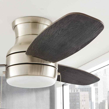 Home Decorators Ashby Park 44 in. LED Brushed Nickel Ceiling Fan w/ Light Kit