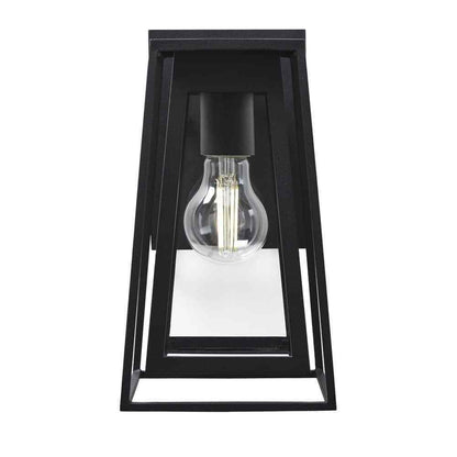 Home Decorators Bailey 11 in. Small Modern 1-Light Black Double Frame Outdoor