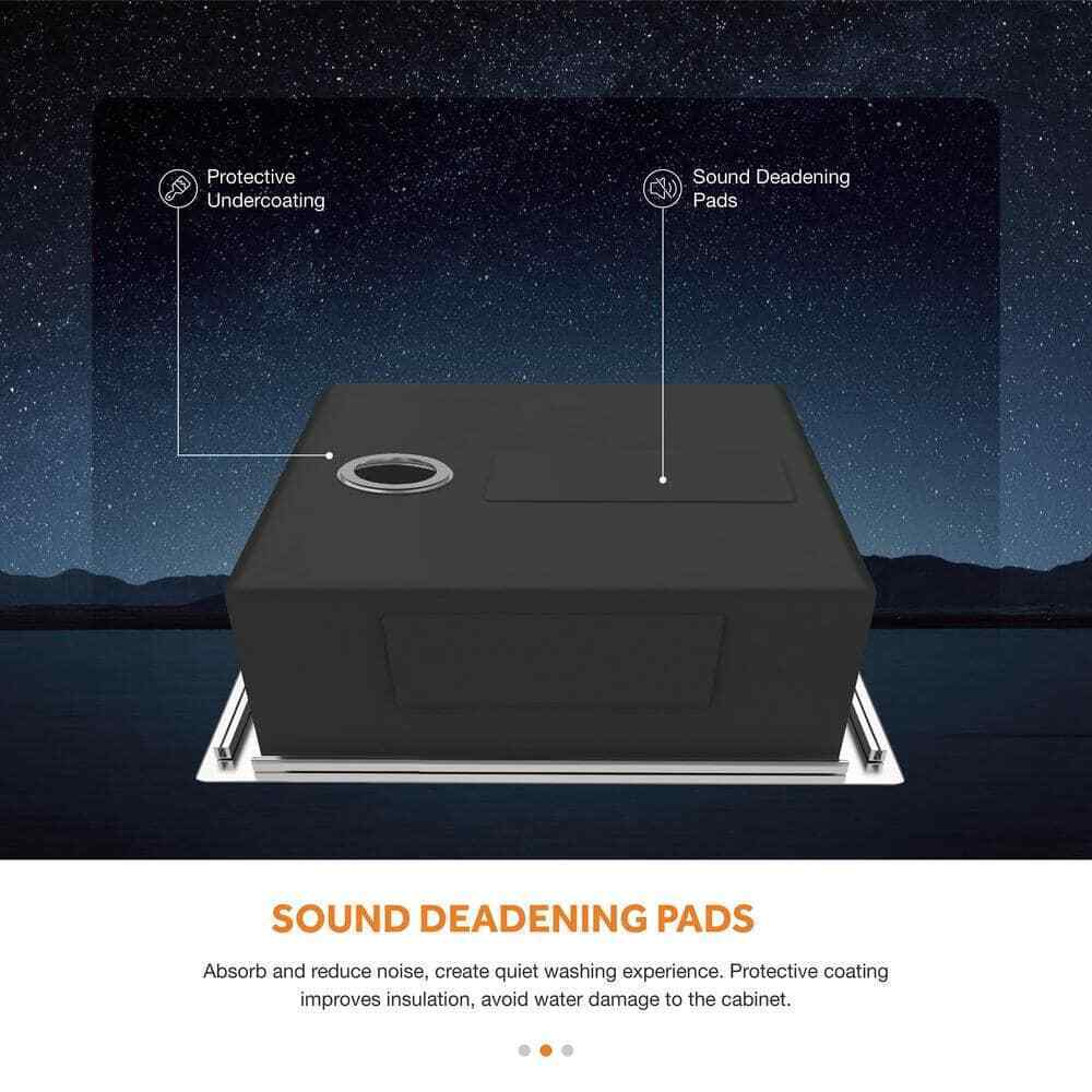Glacier Bay AiO Zero Radius Undermount 16G SS 30 in. Single Bowl Kitchen Sink