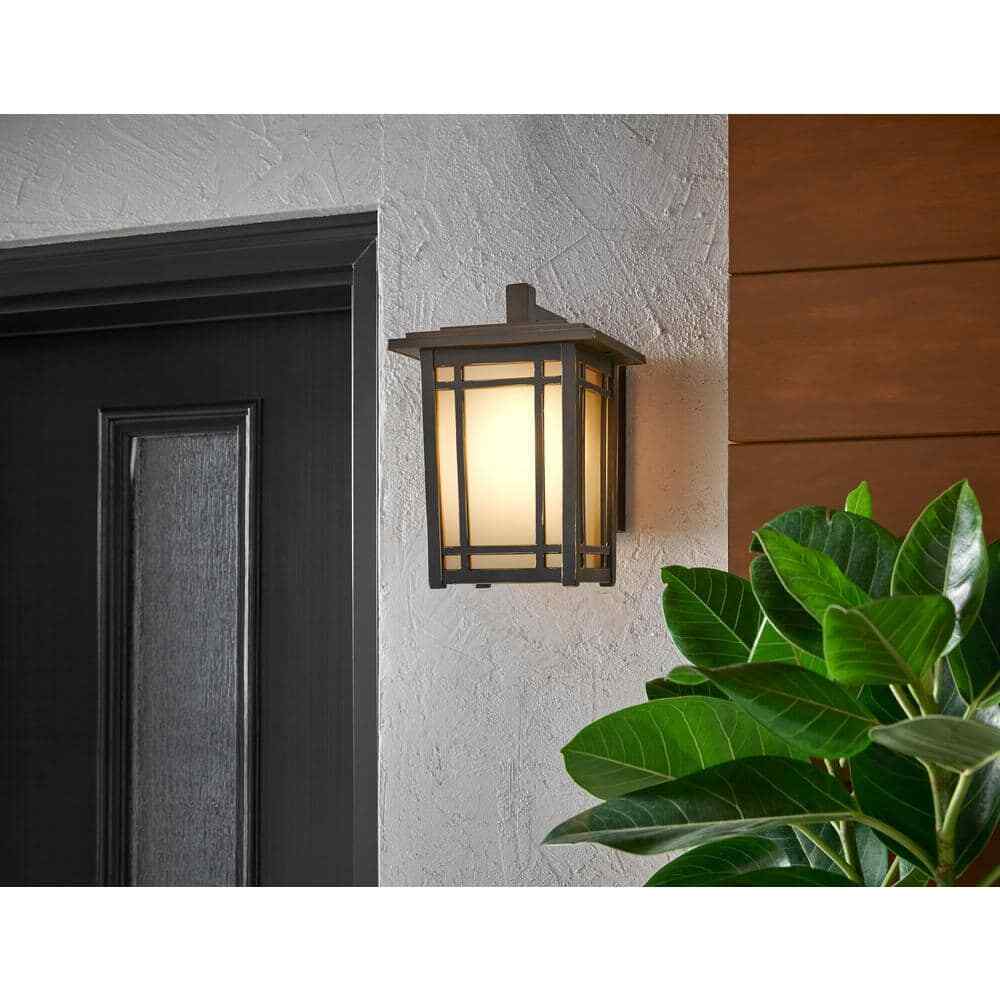 Home Decorators Port Oxford 1-Light Oil Rubbed Chestnut Outdoor Wall  Sconce
