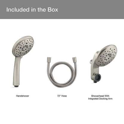 KOHLER Claro 1-Spray Dual Wall Mount Fixed and Handheld Shower Head 1.75 GPM