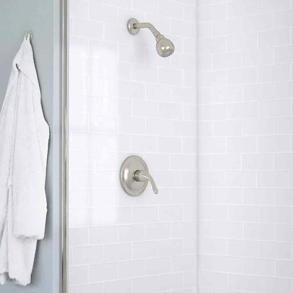 Glacier Bay Builders Single Handle 1-Spray Shower Faucet 1.8 GPM Brushed Nickel