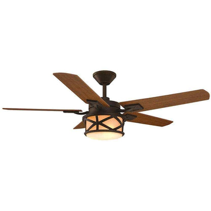 Home Decorators Copley 52 in. Indoor/Outdoor LED Bronze Ceiling Fan w Light Kit