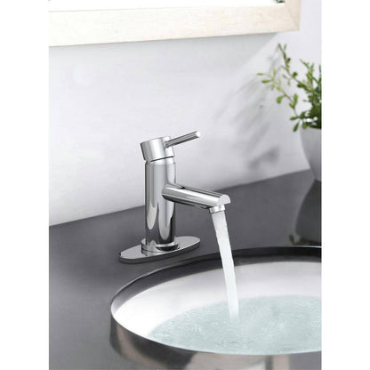 Cartway Single-Handle Single Hole Bathroom Faucet in Chrome