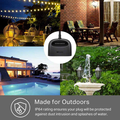 Kasa TP-Link Kasa Smart Home 2-Outlet Smart Outdoor Plug Black KP400