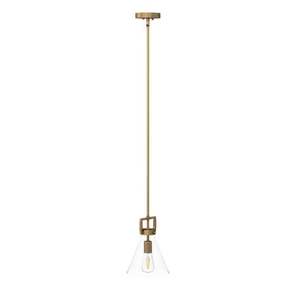 Nathan James Vincent Gold Modern Pendant Light Fixture w/ Adjustable Metal Stem