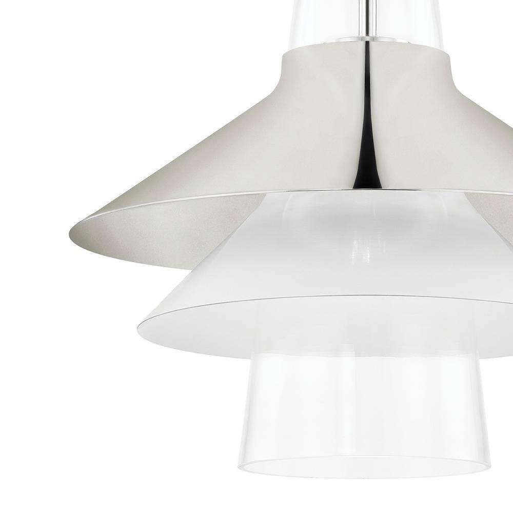 MITZI HUDSON VALLEY LIGHTING Jessy 1-Light Polished Nickel Large Pendant