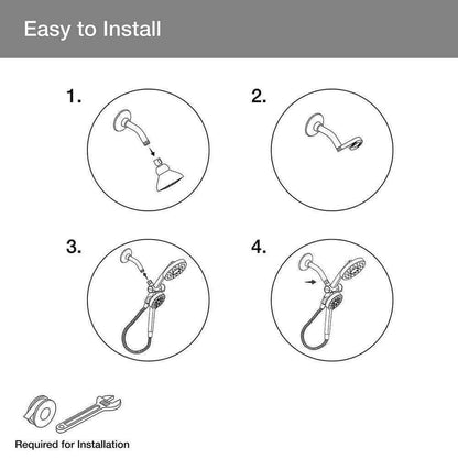 KOHLER Viron Dual Fixed and Handheld Shower Head in Vibrant Brushed Nickel