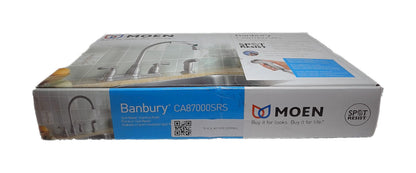 MOEN Banbury High-Arc 2-Handle Standard Kitchen Faucet Spot Resist Stainless