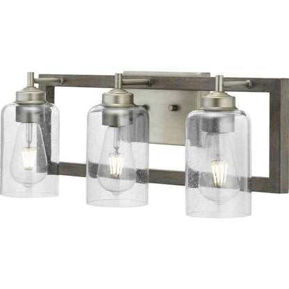 Progress Lighting Truxel 22 in. 3-Light Antique Nickel Vanity Light