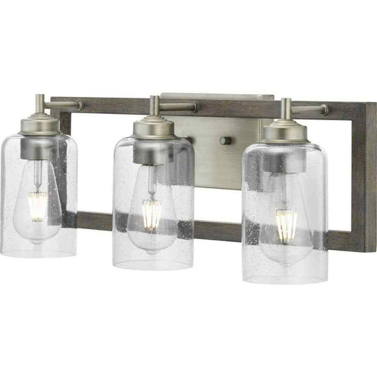 Progress Lighting Truxel 22 in. 3-Light Antique Nickel Vanity Light