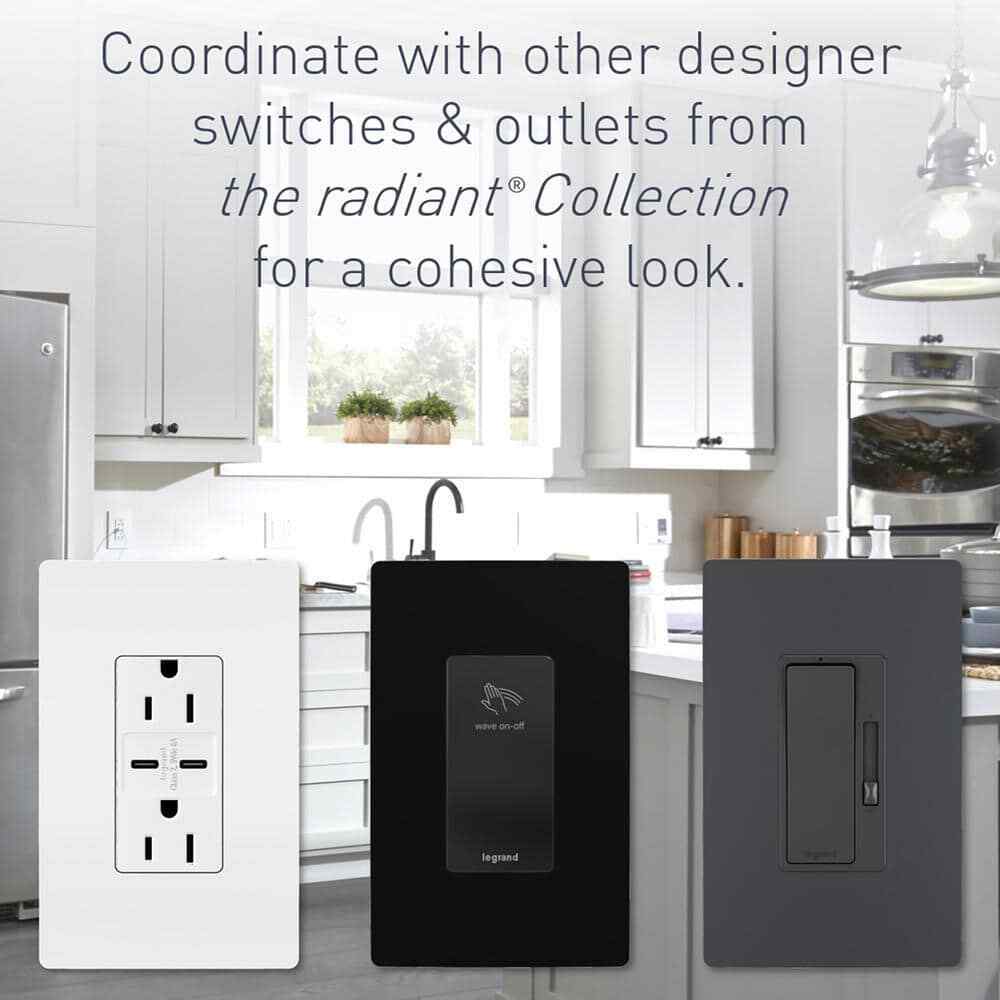 Legrand radiant 15 Amp 125-Volt Full Night Light Decorator Faceless Outlet