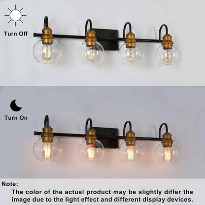 LNC Modern Black Wall Light Bronze and Antique Gold Bathroom Vanity Light