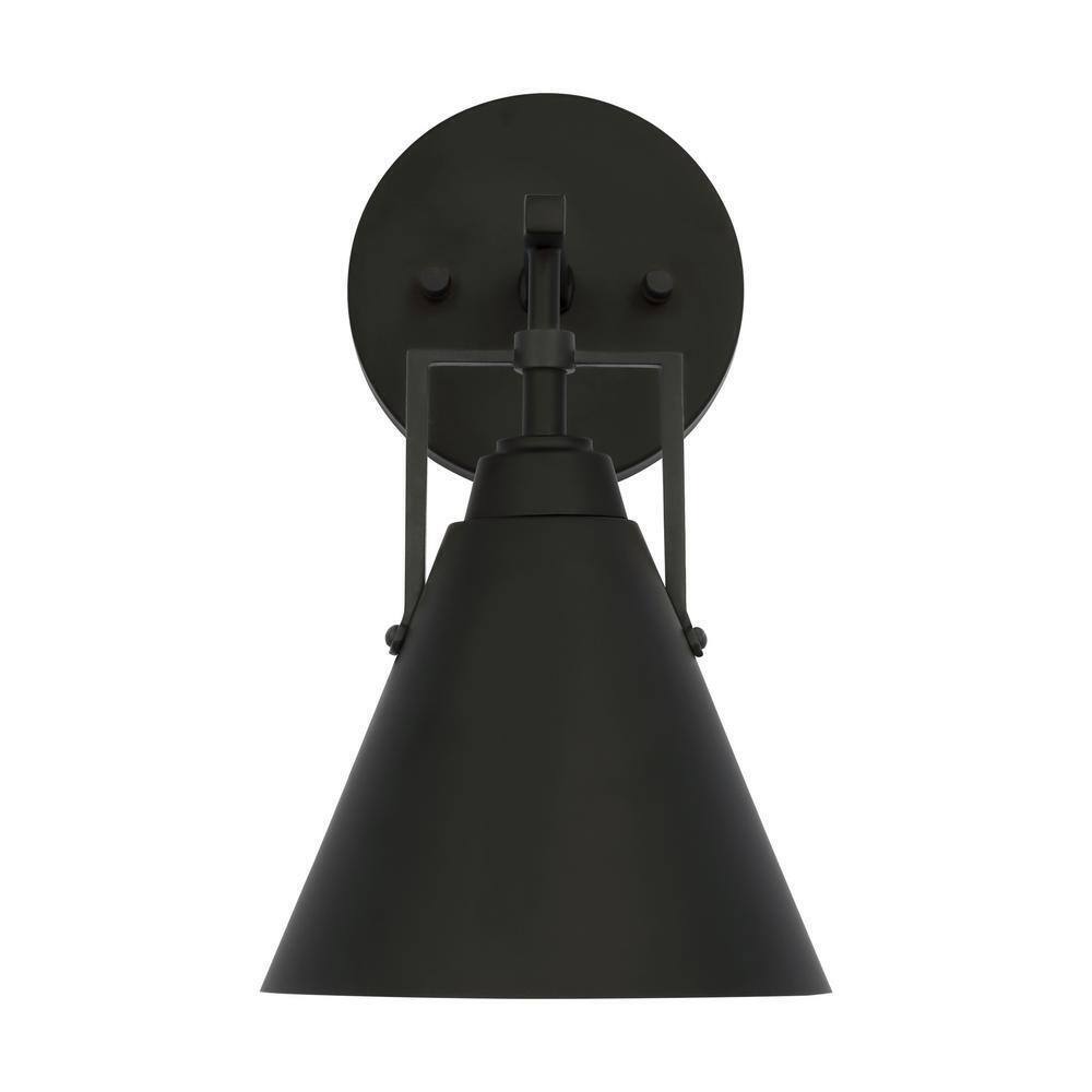 Home Decorators Insdale Matte Black Modern Industrial Bathroom Vanity Light