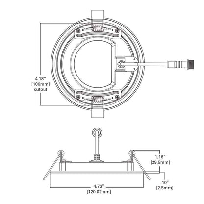 HALO HLBSL 4 in. Color Selectable New Construction or Remodel Canless LED Kit