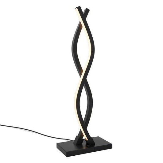Artika Wave 18 in. Black Modern Dimmable Table Lamp for Living Room TL-WA-BL