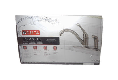Delta Classic Single-Handle Standard Kitchen Faucet w/ Side Sprayer in Stainless