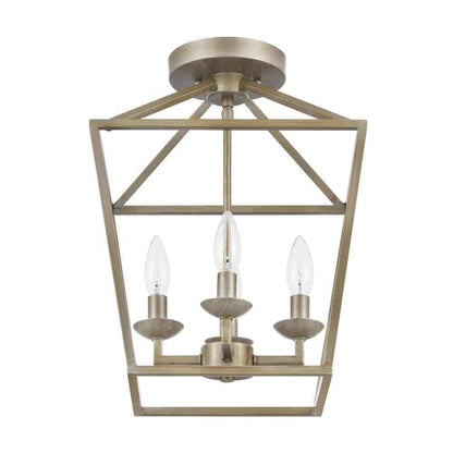 Home Decorators Weyburn 16.5 4-Light Antique Silver Leaf Ceiling Light Fixture