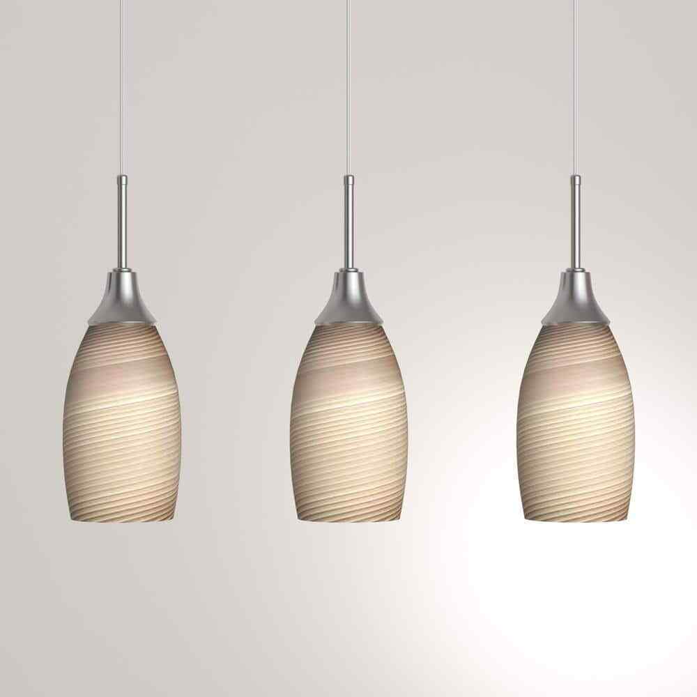 Peak 3-Light Nickel and Brown Pendant 1935-P3