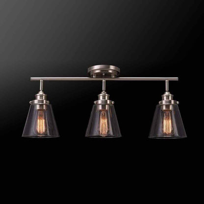Globe Electric Jackson 2 ft. 3-Light Brushed Nickel Fixed Track Lighting Kit