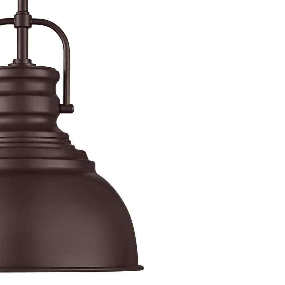 Home Decorators Collection 10 in. 1-Light Bronze Hanging Kitchen Pendant Light